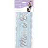 Mom To Be Satin Sash Party Accessory (1 count) (1/Pkg)(Light Blue/Silver)
