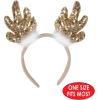 Sequined Reindeer Antler Headbands Pack of 2