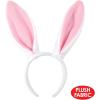 Soft-Touch Bunny Ears (white & pink) Party Accessory (1 count) (1/Pkg)