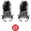 The Silver Top Hat Asst for 50 Party Accessory (1 count)