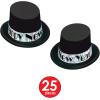 The Silver Top Hat Asst for 50 Party Accessory (1 count)