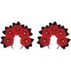 Beistle 00842, 2 Piece Day of the Dead Red Floral Headband, One Size Fits Most