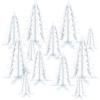 Beistle 12 Piece Clear Plastic Winter Theme Holiday Pine Tree Centerpieces, Christmas Decorations for Your Home