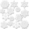 Beistle 14 Piece Plastic Die-Cut Snowflake Decorations, Winter Cutouts for Classroom Bulletin Board, Indoor Christmas Décor, Made in USA Since 1900, 4.75″ – 9.25″, White/Clear