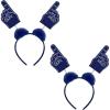 Beistle 2 Piece #1 Headband Boppers with Marabou, School Spirit Football Game Costume Accessories