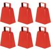Beistle 2 Piece 4″ Metal Cow Print Cowbells, Animal Theme, Noisemakers For Football Games and Sporting Events, Celebrating With You Since 1900(Red)