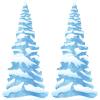 Beistle 2 Piece 6′ 6″ x 3′ 0.25″ Cardboard Winter Wonderland Prom Decorations, Snowy Tree Photo Props, Christmas Party Décor