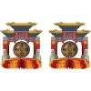 Beistle 2 Piece Chinese New Year Centerpieces – Printed Paper Asian Gongs – Zen Tissue Table Decorations For Parties