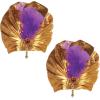 Beistle 2 Piece Fabric Gold Sultan Hats & Purple Feathers, Genie Head Wraps Costume Accessories For Arabian Nights Theme Party, Celebrating With You Since 1900