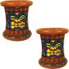 Beistle 2 Piece Inflatable Tiki Drink Coolers, Beverage Holders, Hawaiian Theme Luau Party Decorations, Holds Approx. 24 12-ounce cans, Celebrating With You Since 1900