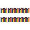 Beistle 2 Piece LGBTQ Rainbow Gay Pride Flag Pennant Banners Party Decorations