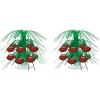 Beistle 2 Piece Mini Cascade Football Centerpieces Sports Game Day Party Supplies, 7.5″, Green/Brown/White