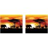Beistle 2 Piece Plastic Jungle Safari Animal Wall Murals Birthday Party Photography Backdrops, 5’ x 6’, Black/Red/Orange/Yellow