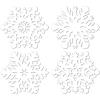 Beistle 24-Piece Snowflake Cutouts, 14-Inch, White