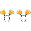 Beistle 2-Pack Beer Mug Boppers, Yellow Beer Stein Headband & German Costume Accessory, St. Patrick’s Day and Oktoberfest Party Drinking Hat