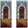 Beistle 2-Pack Castle Door Covers, Enchanted Entrance Castle Decorations for Fantasy Themed Parties, Thin Plastic Royal Medieval Wall Decor, 6′ x 30″(Castle – 2 Pack)