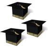 Beistle 3 Piece Black Grad Cap Gift Card Boxes For Graduation Party Supplies And Decorations