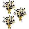 Beistle 3 Piece Congrats Grad Graduate Cap Centerpieces, Table Decor For Graduation Party Decorations(Grad. Cap Gleam ‘N Burst Cntrpc – Black/Gold/Silver)