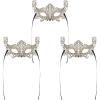 Beistle 3 Piece Gold Lace Mardi Gras Masks with Black Ribbon Ties, Halloween Costume Accessories, New Orleans Carnival Favors