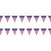Beistle 3 Piece Plastic Red, White, & Blue Pennant Banners For USA 4th Of July Decorations, Patriotic Party Supplies(2)