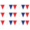 Beistle 3 Piece Plastic Red, White, & Blue Pennant Banners For USA 4th Of July Decorations, Patriotic Party Supplies(3)