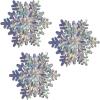 Beistle 3-D Prismatic Silver Snowflake Centerpieces, 10″ Tall, Set of 3 – Holiday Winter Wonderland Snow Table Decoration