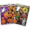 Beistle 3-Pack Halloween Window Sticker Clings Bundle Featuring Pumpkins, Ghosts & More
