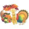 Beistle 4-Pack Decorative Packaged Thanksgiving Cutouts, 14-Inch
