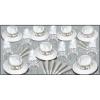 Beistle 50-Person New Year’s Eve Party Pack, Silver & White NYE Hats, Feathered Tiaras, Necklaces, & Horns, New Years Accessories, Celebration Assortments