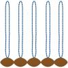 Beistle 6 Piece Plastic Football Party Necklaces, Game Day Sports Theme Favors(Blue/Brown)