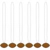 Beistle 6 Piece Plastic Football Party Necklaces, Game Day Sports Theme Favors(White/Brown)