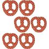 Beistle 6-Piece Inflatable Bavarian Pretzels in Brown/White, German Food Theme Oktoberfest Party Decorations, Fun Fair Hanging Party Accessories, 15″