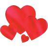 Beistle 72-Piece Red Foil Heart Cutout, 4-Inch(Red (36-pack))
