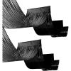 Beistle Black Metallic Fringe Ceiling Curtains – 2-Pack Extra-Long Shiny Tinsel Streamer Decorations with Tape for Halloween, New Year’s Eve, Birthday Parties, and Event Backdrops, 19½” x 16′