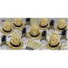 Beistle Black & Gold Happy New Year’s Eve Party Supplies Assortment for 50 People – NYE Photo Booth Props – Hats, Tiaras, Noisemaker Horns, Necklaces