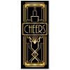 Beistle Black and Gold Cheers Door Cover- 1 pc