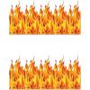 Beistle Bloody Wall Backdrop, Scary Blood-Splatter Halloween Photo Decoration, Zombie Crime Scene Wall-Covering for Haunted House Parties, 4′ x 30′(Flame – 2 Piece)