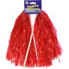 Beistle Blue Poly Shakers, 2-Count, Cheerleading Pom-Poms for Sports Events, Football Game Days, Pep Rallies, Showing School Spirit, and Team Pride Celebrations, 12” x 11”(Red)