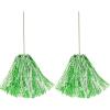 Beistle Blue Poly Shakers, 2-Count, Cheerleading Pom-Poms for Sports Events, Football Game Days, Pep Rallies, Showing School Spirit, and Team Pride Celebrations, 12” x 11”(Green/White)