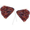 Beistle Blue Poly Shakers, 2-Count, Cheerleading Pom-Poms for Sports Events, Football Game Days, Pep Rallies, Showing School Spirit, and Team Pride Celebrations, 12” x 11”(Blue/Orange)