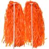 Beistle Blue Poly Shakers, 2-Count, Cheerleading Pom-Poms for Sports Events, Football Game Days, Pep Rallies, Showing School Spirit, and Team Pride Celebrations, 12” x 11”(Orange)