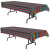 Beistle Fiesta Tablecovers, 2 Count – Plastic Table Cloth, Rectangular Tablecloth, Table Covers for Party, Cinco De Mayo Tablecloth, Fiesta Party Decorations, Cinco De Mayo Decorations, 54” x 108”(2)