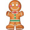 Beistle Gingerbread Man Cookie Stand-Up – Large Freestanding Cardboard Holiday Decoration with Easel Back for Christmas Parties, Dessert Tables, Classrooms, and Winter Scenes, 3′ 6″ x 25¼”