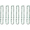 Beistle Happy St Patrick’s Day Plastic Beaded Necklace Assortment 100 Piece Shamrock Party Favors, 24″ & 33″, Green/Gold(6 piece)