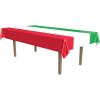 Beistle International Tablecover, 54” x 108” – Plastic Table Cloth, Rectangular Tablecloth, Italian Decorations, Mexican Tablecloth, Cinco De Mayo Decorations, Red/White/Green