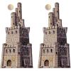 Beistle Jointed Castle Tower Photo Prop Backdrops, 4′ Tall, Set of 2 – Medieval Wall Decoration, Festive Fantasy Themed Decor