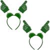 Beistle Kitchen 2 Piece #1 Headband Boppers With Marabou,(Green/White)