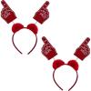 Beistle Kitchen 2 Piece #1 Headband Boppers With Marabou,(Red/White)