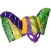 Beistle Masked Mardi Gras Hat w/Sequined Drape