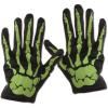 Beistle Nite-Glo Skeleton Gloves 1 Pair – Glow-in-the-Dark Costume Accessory with Bone Print on Black Fabric for Halloween Trick-or- Treat Parties, Zombie, or Skeleton Outfits – Adult Size